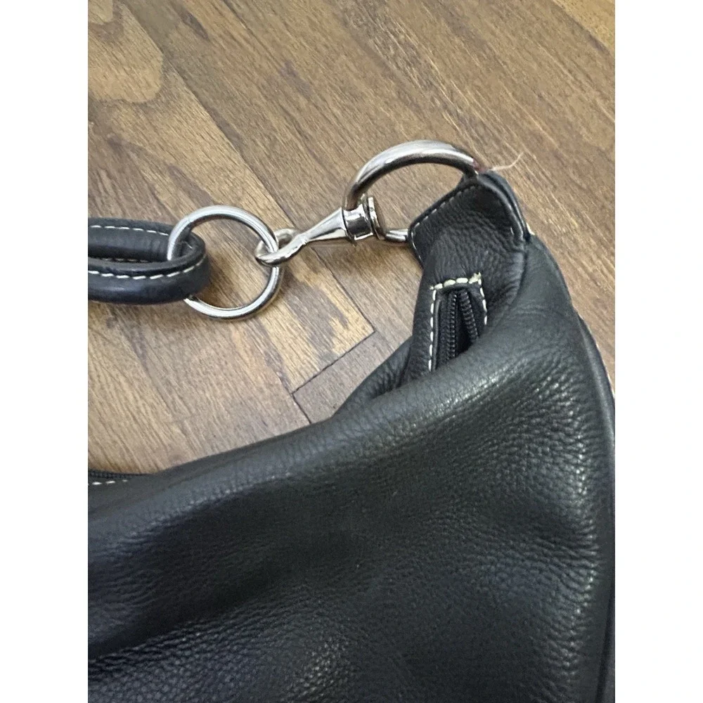 Fossil Harwell Crescent Black Bag ZB1916001 Y2K Shoulder Purse Medium Size